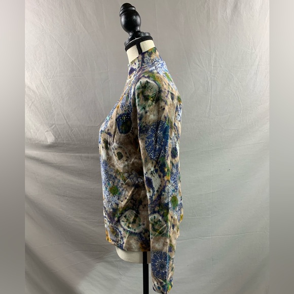 Beaded Floral Knit Top and Matching Sweater - Picture 3 of 7